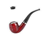 Pipa de Tabaco, Pipa clásica para Fumar Pipa Principiantes como Regalo del Día del Padre (E)