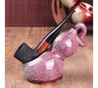 Pipa de Tabaco, Set de Pipa de Roble Artesanal, Set de Pipa Principiantes para Fumar con Kit de Regalo y Accesorios (A)