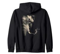 Pipa para Fumar con diseño de Elefante, Estilo Vintage, Divertido Animal Sudadera con Capucha