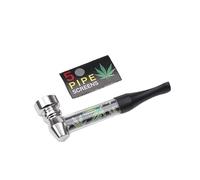 Pipa Pure | +5 Tamices de Acero Inoxidable | Boquilla de plástico | Cabeza desmontable | Limpieza fácil | Pipa de fumar | Uso de productos de tabaco (Verde)
