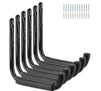 PiPaFox Ganchos para Escaleras de Almacenamiento de Garaje, 24CM/9,5 Pulgadas Estante de Utilidad de Brazo Jumbo Resistente para Herramientas de Jardín, Tablas de Surf, Sillas Plegables