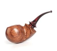 Pipas de fumar, tubo de tabaco de madera de palisandro, kit de inicio de pipa de tabaco con limpiadores de tuberías, filtros de tubería de 9 mm, tubo de cuenco de fumar para regalos (D)