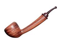 Pipas de fumar, tubo de tabaco de madera de palisandro, kit de inicio de pipa de tabaco con limpiadores de tuberías, filtros de tubería de 9 mm, tubo de cuenco de fumar para regalos (E)