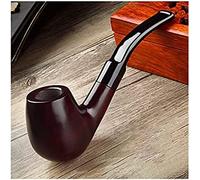 Pipas De Tabaco Portátiles para Hombres, Pipa para Fumar con Filtro Tallada A Mano De Madera Vintage, Aldulto Curvo Masculino, Juego De Pipas para Fumar para Fumadores,Brown6,4.5x15cm
