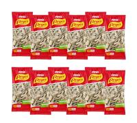 Pipas Reyes - Caja 12 Bolsas x 80g | Pipas Girasol Tostadas con Sal | Frutos Secos Naturales | Snack Saludable y Crujiente | Aperitivo Clásico Español (1 CAJA, AGUASAL)