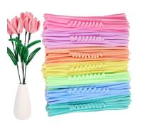 Pipe Cleaners, 300PCS Thick Chenille & Colored Craft, Soft Fuzzy Plush for Arts and Crafts, Creative DIY Decorations, Kids and Adults Craft Supplies, Flexible Crafting Material