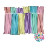 Pipe Cleaners Craft, 200 x Fuzzy Wire, 20 x Hair Balls, Twisting Stick Set, Handmade Projects Accessories, Creative Decorations for Kids & Adults Crafting Fun