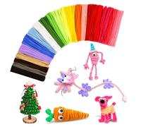 Pipe Cleaners Craft Supplies,300PCS Pipe Cleaners Bulk for Art and Craft Projects Creative DIY Easter Decorations Wall Art,Multi-Color Chenille Stems Easter Basket Stuffers for Teens,Kids Toys