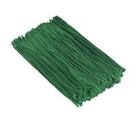 Pipe Cleaners, Plush Craft Twist Sticks, Educational Chenille Craft Supplies, 6 mm Wire Core for Kids Adults, Wreaths Flowers Decorations, 100 piezas, 11,81 pulgadas, Dark Green