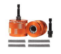 Pipe Cleaning Brush - Metal Copper Polishing Tool Device , Thread PVC Conduit Maintenance Equipment Replacement Head System , Professional Tubing Cleaning Rust Removal Deburring Instrument Plumbing