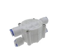 Pipe connector 10pcs Reverse Osmosis RO 4 Way Valve 1/4" OD Hose Quick Connection Diaphragm Valve Fitting For Water Purifier Pure Water Dispenser Plumbing Fittings