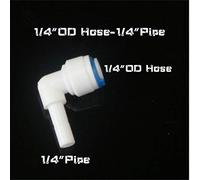 Pipe connector 10pcs RO Water Pipe Fitting Elbow 1/4" 3/8" Hose Connection To 1/4" 3/8" Pipe Reverse Osmosis Aquarium System Quick Coupling (Color : 6.35mm 6.35Pipe) Plumbing Fittings