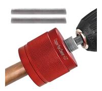 Pipe Deburring Tool - Drill Powered Scrub Brush, Professional Grade Metal Polishing Bit for 1/2", 3/4", and 1" Tubing, Removal Hardware, Ideal for Electricians and Workshop Projects