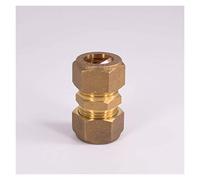 Pipe Fittings 15mm Tube Outer Diameter Brass Compression Pipe Joint, with Copper Ferrule Ring Water, Gas Oil