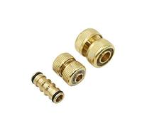 Pipe Fittings 6pcs 5/8" 1/2" 3/4" Brass Hose Repair Quick Connector Extension Pipe Copper Connector with Lock Nut Car Wash Water Accessories (Color : 3I4 x 6pcs)