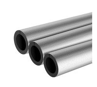 Pipe Insulation Foam Tube, Aluminum Foil Covers for Spigot,Sprinkler, Outside Pipes, Pre Slit Self Adhesive(ID*TH 133*20mm/5.24*0.79in)