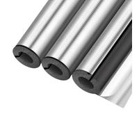 Pipe Insulation Foam Tube Pre Slit Aluminum Foil Insulations Tubes Self Adhesive Air Conditioner Wrap High(ID*TH 76*30mm/2.99*1.18in)