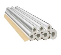 Pipe Insulation Foam Tube, Pre Slit Self Adhesive Covers with Aluminum Foil for Spigot,Sprinkler, Water Heater Pipes Freeze Protection(ID50MM/TH30MM)