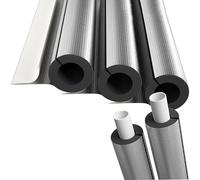 Pipe Insulation Foam Tube, Wrap , Pre Slit with Aluminum Foil, Freeze Protection(ID 43mm*TH 15mm)