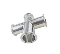 Pipe OD 32mm Stainless Steel SS304 4 Way Cross Fitting 1.5" Tri Clamp Feerule OD 50.5mm Home brew