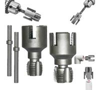 Pipe Thread Cutting Tool, Integrated Internal & External Pipe Threading Tool, PVC Thread Maker Tool For Electric Drill,1/2" (DN15) 3/4" (DN20) Pipe Sizes Rethreading Tool (1/2"+3/4")