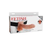 Fetish fantasy series 7 hollow strap-on with balls 17.8cm natural