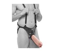 PIPEDREAM Arnés con Suspensiones y Dildo Doble Color Natural 11"