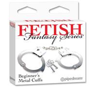 Pipedream Fetish Fantasy Series Beginner's Metal Cuffs, Silver, One Size