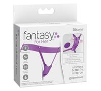 Pipedream Fantasy For Her Ultimate Butterfly Strap-On, Purple, 10 cm