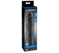 Pipedream Fantasy Mega X-Tensions - Mangas para pene, 7,6 cm, color negro