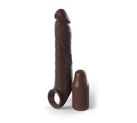 Pipedream Fantasy X-tensions Elite 3" Silicone X-tension with Strap - Brown, Brown, 24,1 cm