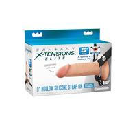 Pipedream Fantasy X-Tensions Elite 5" Silicone Hollow Strap-On Dual Density Light 12,7 cm