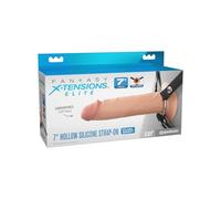 Pipedream Fantasy X-tensions Elite 7" Silicone Hollow Strap-on - Dual Density Light 19,1 cm