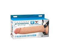 Pipedream Fantasy X-Tensions Elite 9" Silicone Hollow Strap-On Dual Density Light 22,9 cm