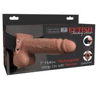 Arnés Ajustable Hueco y Vibrador 17.8 cm