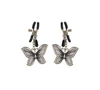Pipedream Fetish Fantasy Series Butterfly Nipple Clamps, Silver, 12 cm