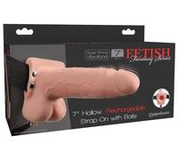 Pipedream Fetish Fantasy Series 7" Hollow-Strap-On, Light & Black, 18,9 cm