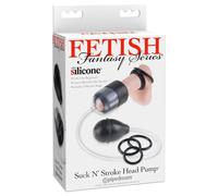 Pipedream Fetish Fantasy Series Suck N' Stroke Head Pump, Clear & Black, One Size