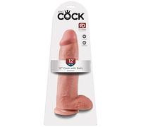Pipedream King Cock 12" Cock with Balls Flesh - 1 unidad