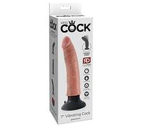 Pipedream King Cock 7" Vibrating Flesh Vibrador Realístico - 500 gr