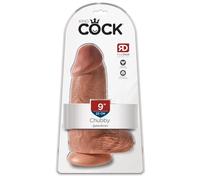 King Cock 9 CHUBBY FLESH Pene realista con testículos y ventosa Mulato