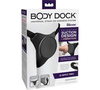 Pipedreams Body Dock G-Spot Pro Arnés con placa vibratoria y acoplamiento de succión
