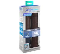 Pipedream Fantasy X-tensions Elite 3" Vibrating Mega X-tension with Remote - Brown, Brown, 22,9 cm