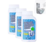 Pipeline Dredging Agent Powder, Drain Clog Remover, Toilet Unblocker, Drain Cleaner, Powerful Quick Cleaning Sink Drain, Powerful Sink Cleaner Powder for Kitchen Toilet Quick (3pcs)