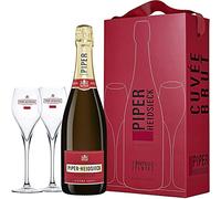 Piper Heidsieck Champagne Cuvée Brut - 75 cl - estuche con dos copas (Paquete de 6)
