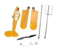 Piper J3 Cub Avión Molino de viento 3D Metal Avión Molino de viento Techo al aire libre Molino de viento Decoración de jardín (l)