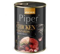Piper Junior - Alimento en paté para perros - Mollejas de pollo y arroz integral - Cantidad: 6 x 400 g