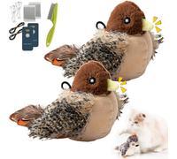 Piper Tomi Cat Toy, Pipertomi Cat Toy, Flapping Bird Cat Toy, Chirping Bird Cat Toy Flapping Wings, Pawfectway Bite Buddy, Pipertomi Bird Cat Toy (2PCS-B)