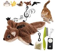 Piper Tomi Cat Toy, Pipertomi Cat Toy, Flapping Bird Cat Toy with Remote, Interactive Flapping Chirping Bird Cat Toy, Simulated Chirping Bird Cat Toy, Rechargeable, Touch Activated (1PC,Sugar quoll)