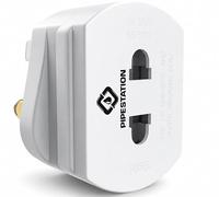 Pipestation Adaptador de enchufe para afeitadora UK - Adaptador de cepillo de dientes de 2 pines a 3 pines, convertidor fusionado de 1 A para cargadores Oral-B, Philips, Braun y Remington, color